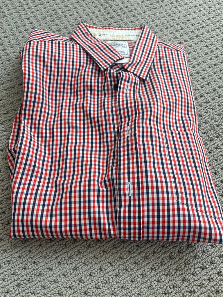 Gant Red And Navy Check Cotton Button-Down Shirt